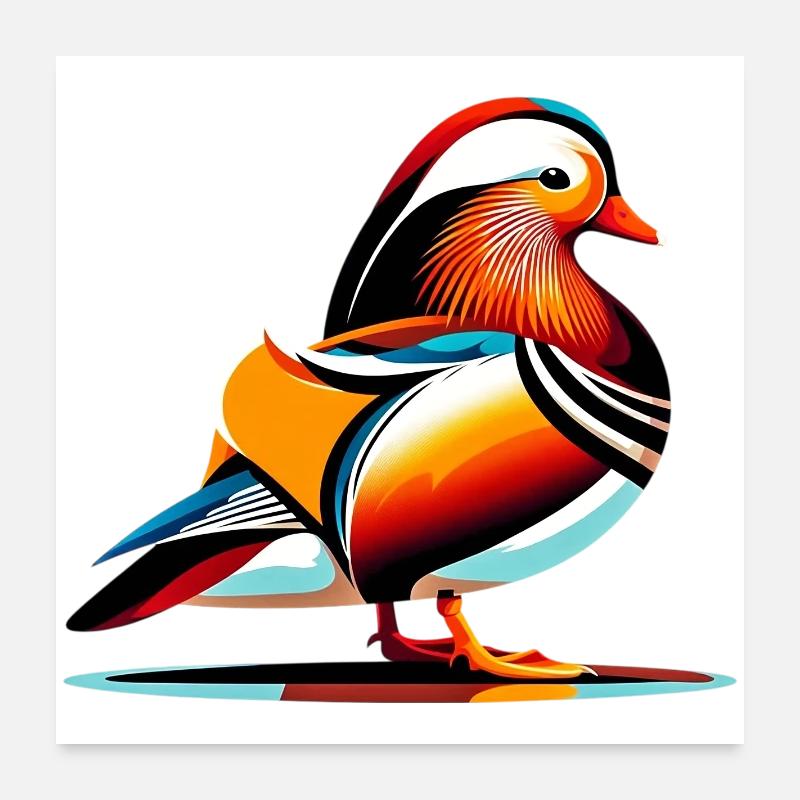 Mandarin duck Poster 24" x 24" (60x60 cm)
