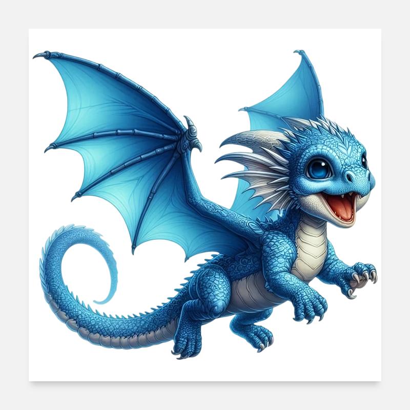 Drache Poster 60x60 cm