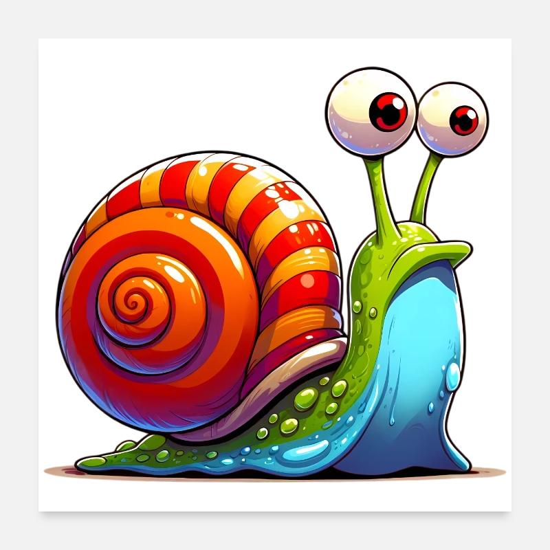 Snail Poster 24" x 24" (60x60 cm)