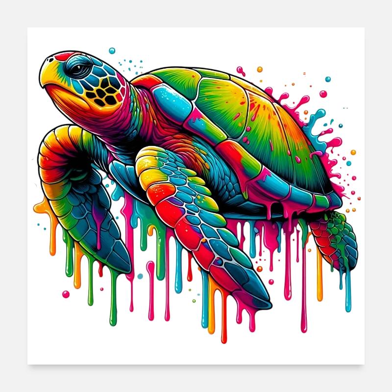 Turtle Poster 24" x 24" (60x60 cm)