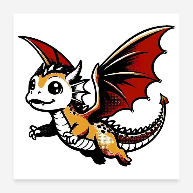 Dragon Poster 60 x 60 cm