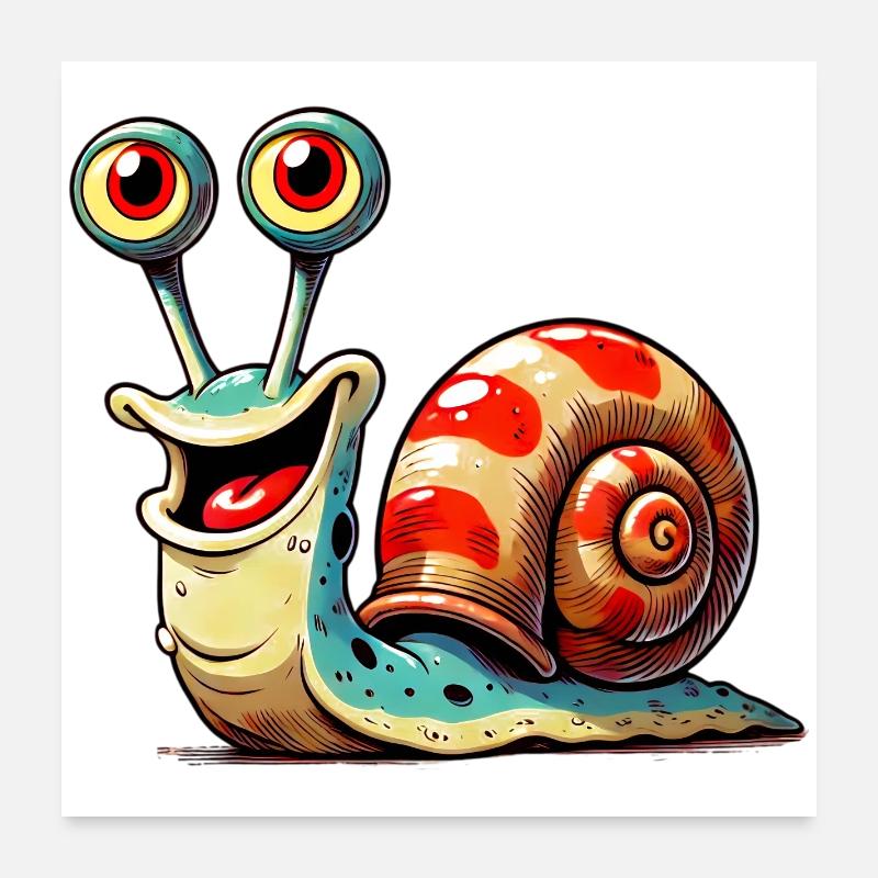 Schnecke Poster 60x60 cm