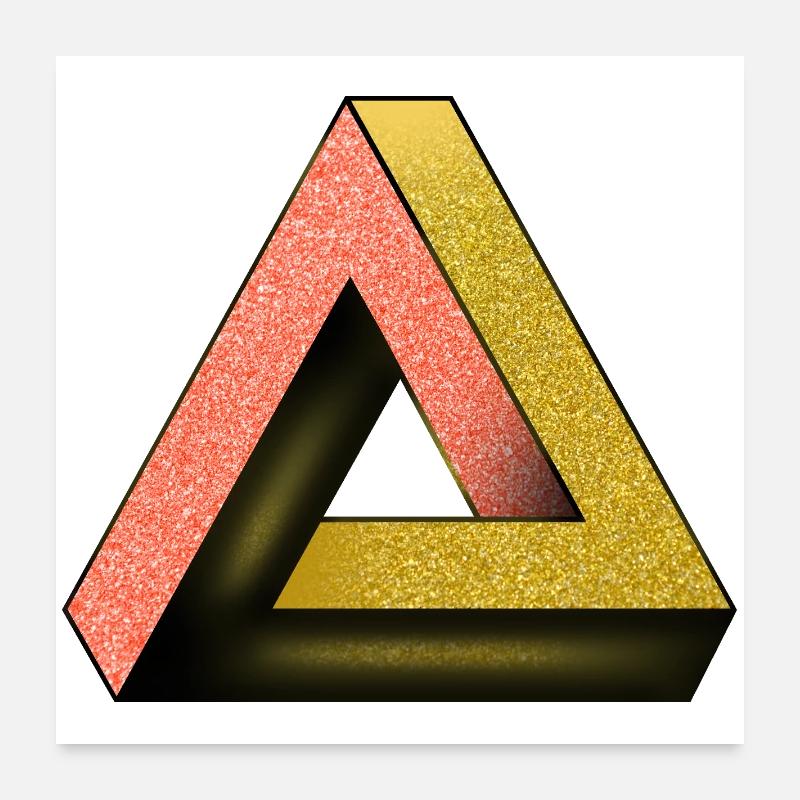Penrose triangle Poster 24" x 24" (60x60 cm)