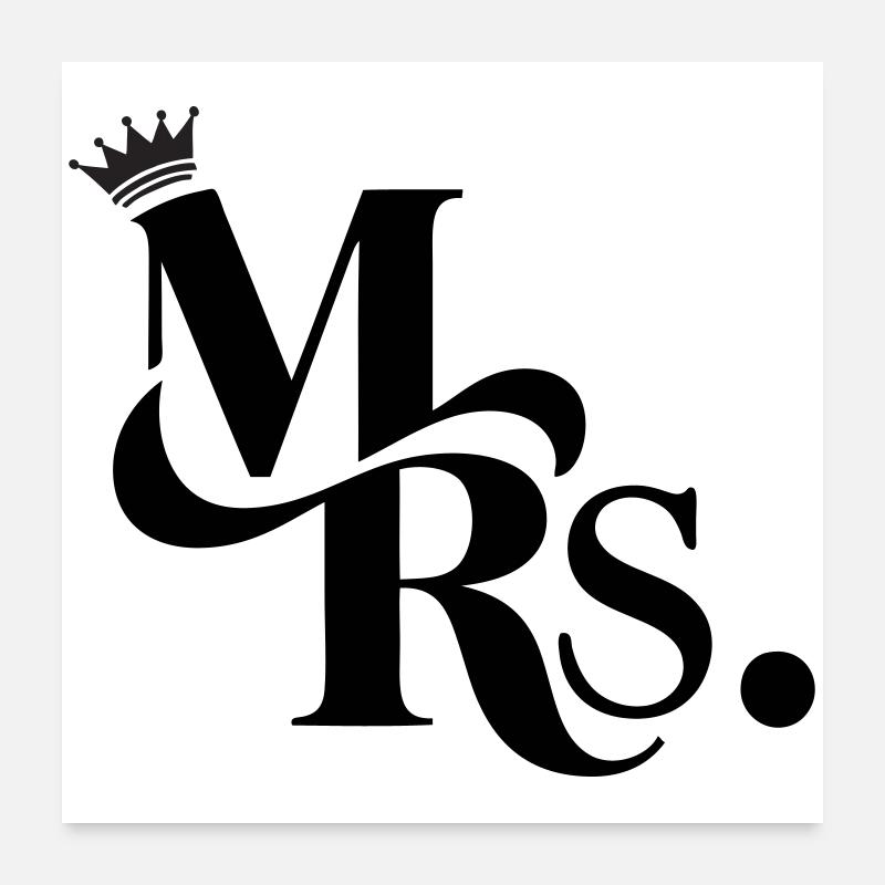 Mrs. & Krone, personnalisable Poster 60 x 60 cm