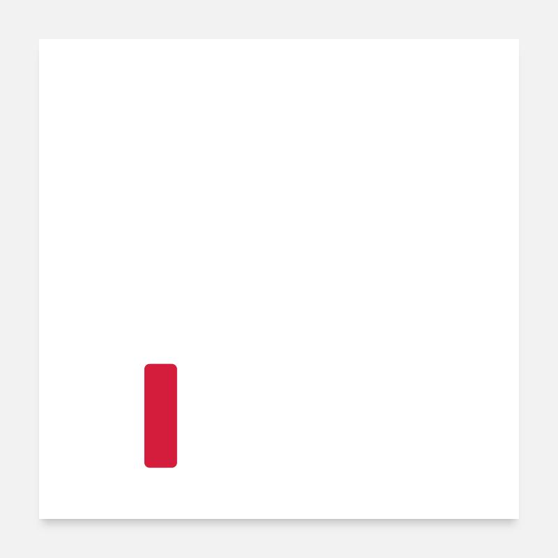Ma batterie sociale est vide Dire - Poster 60 x 60 cm - blanc