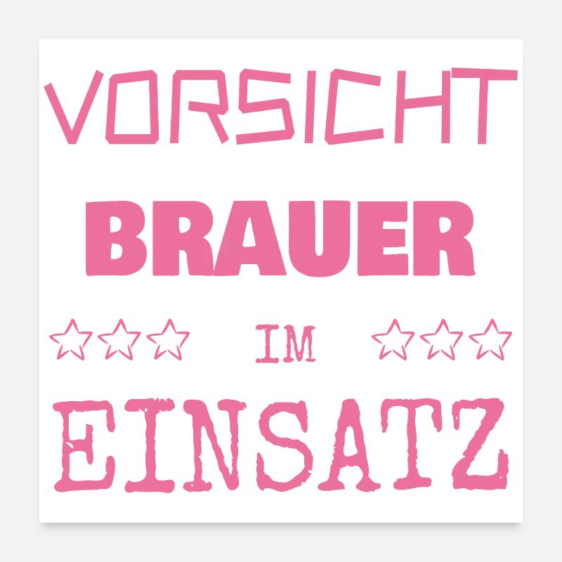 Brasseur comme vocation Poster 60 x 60 cm