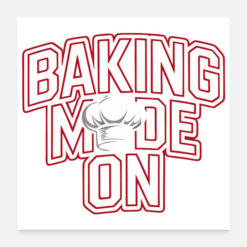 Baking Mode - Chef's Hat Design Poster 24" x 24" (60x60 cm)