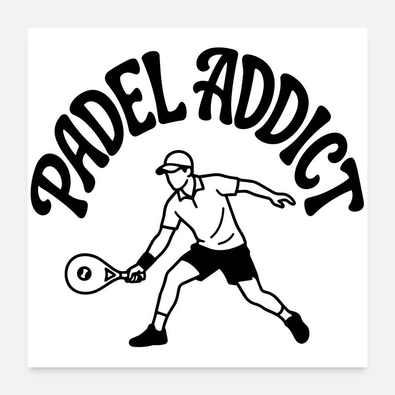 Padelspieler Poster 60x60 cm