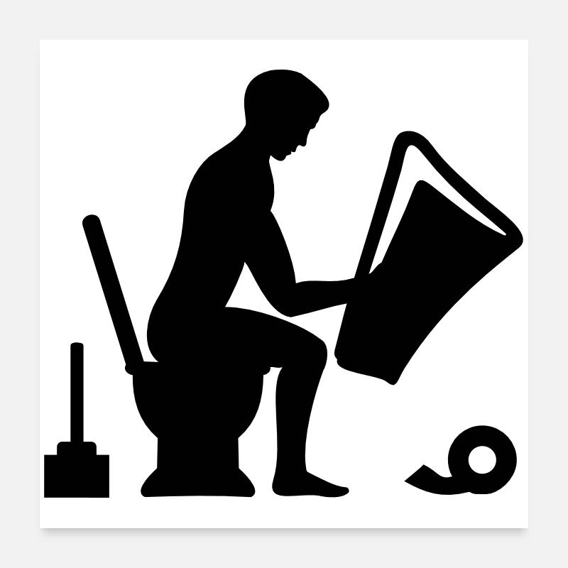 Klo - Toilette Poster 60x60 cm