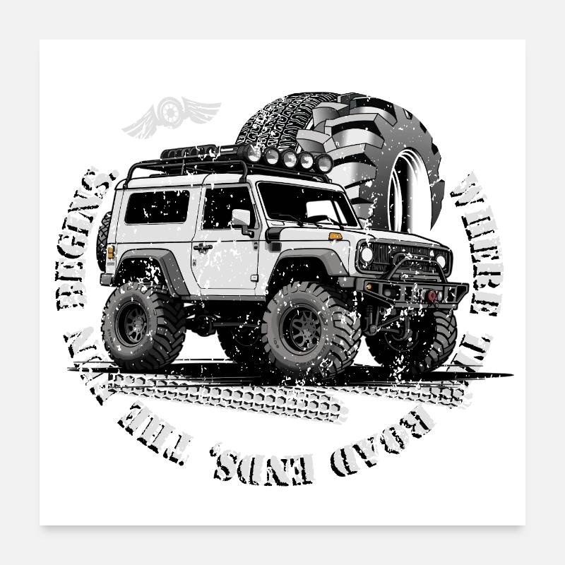 Off-Road Driver Poster 24" x 24" (60x60 cm)