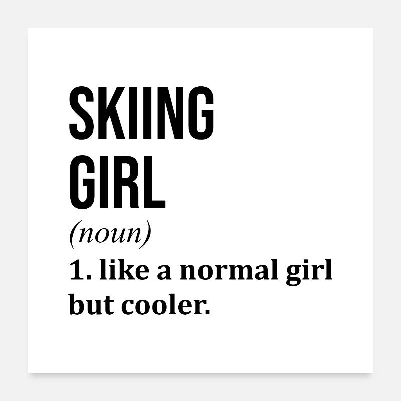 Skiing Poster 24" x 24" (60x60 cm)