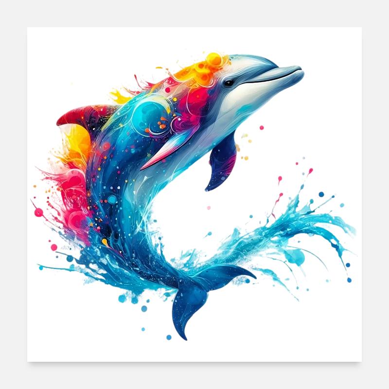 Dauphin Poster 60 x 60 cm