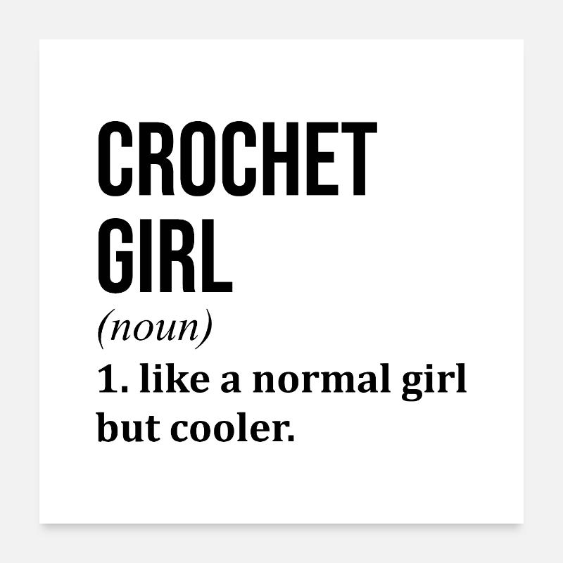 crochet Poster 60 x 60 cm