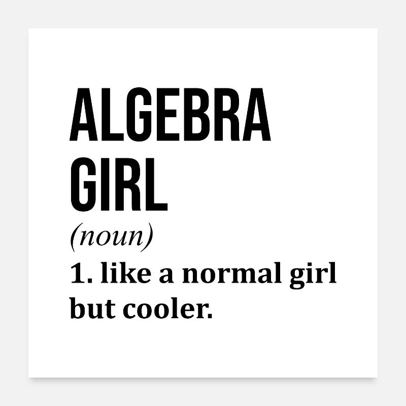 algèbre Poster 60 x 60 cm