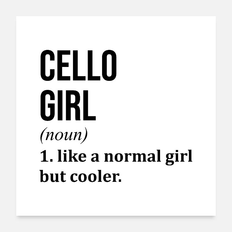 violoncelle Poster 60 x 60 cm