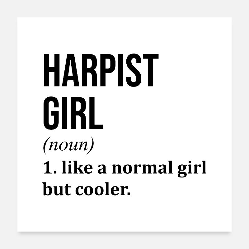 Harfe Poster 60x60 cm