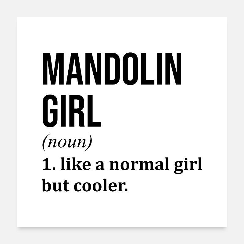 Mandoline Poster 60x60 cm