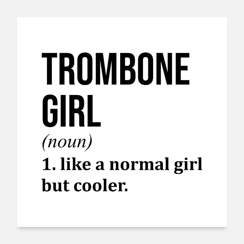 trombone Poster 60 x 60 cm