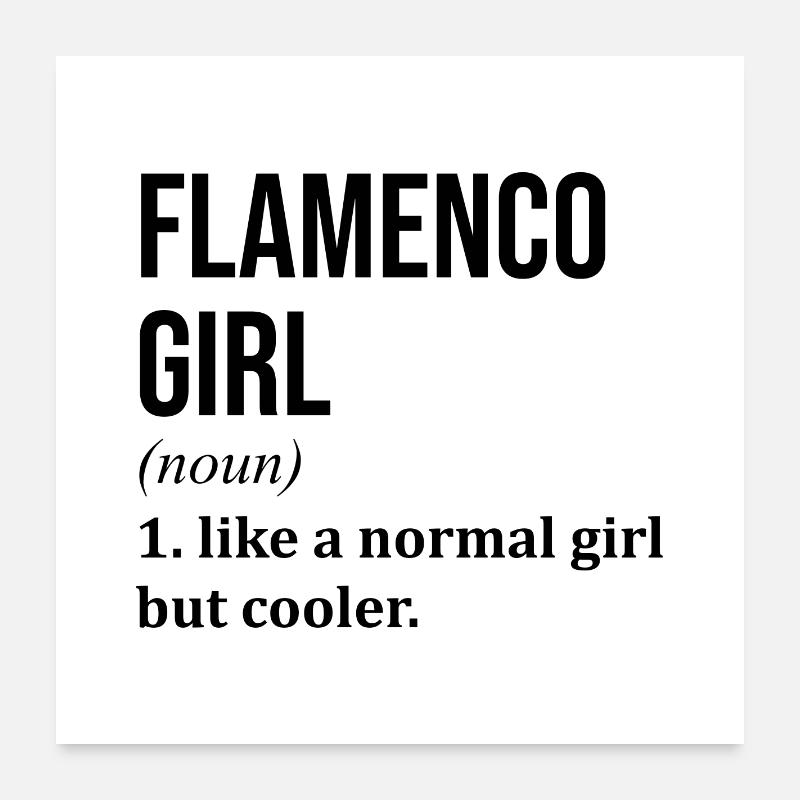 Flamenco Poster 60x60 cm