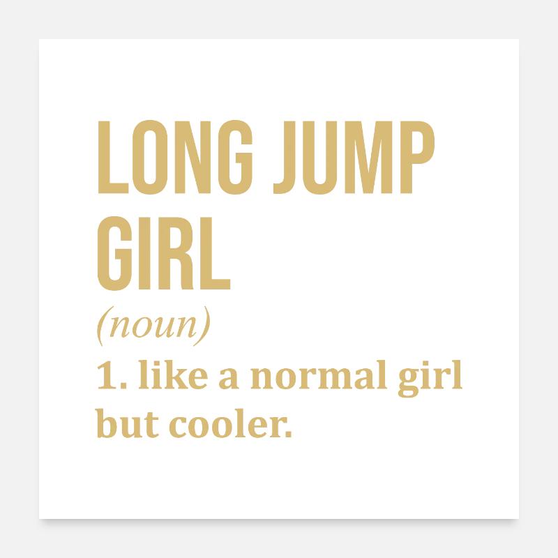 Long Jump Poster 24" x 24" (60x60 cm)