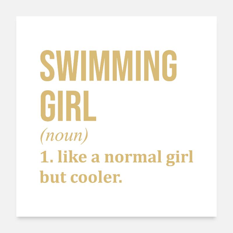 natation Poster 60 x 60 cm
