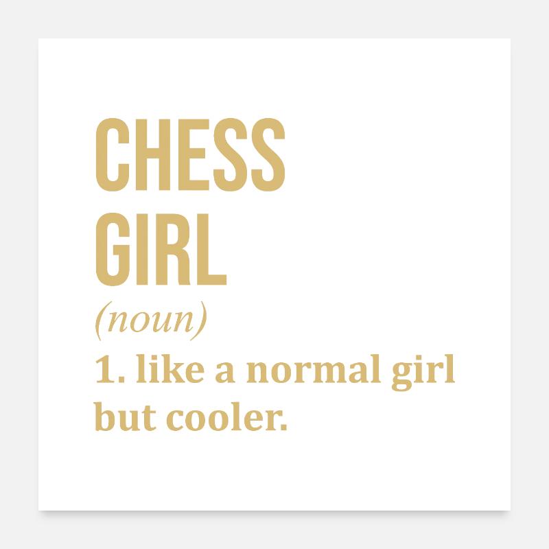 échecs Poster 60 x 60 cm