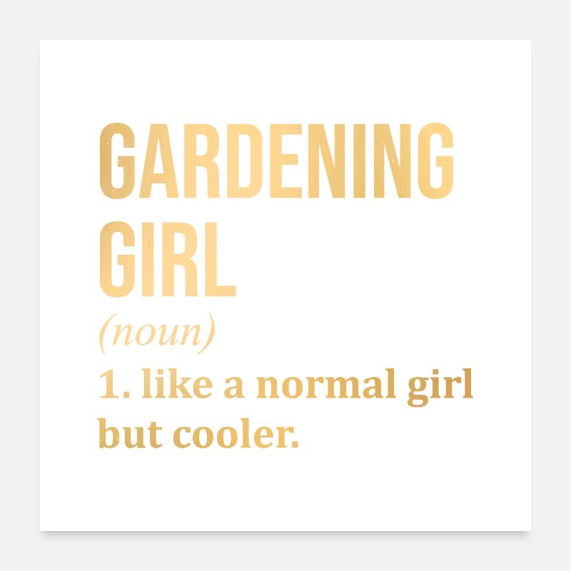 jardinage - Poster 60 x 60 cm - blanc