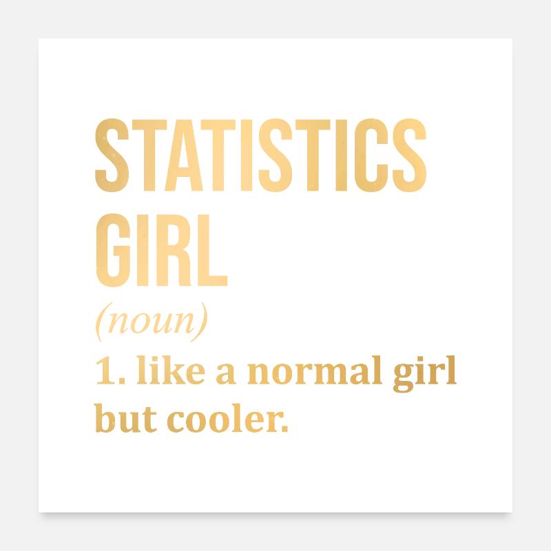 Statistik Poster 60x60 cm