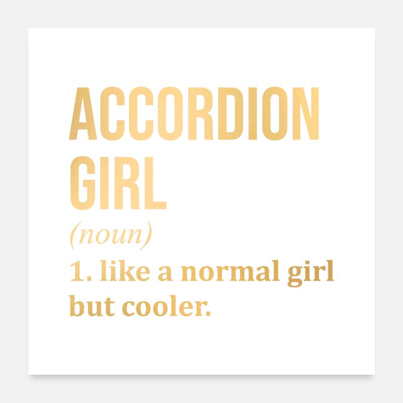 accordéon Poster 60 x 60 cm