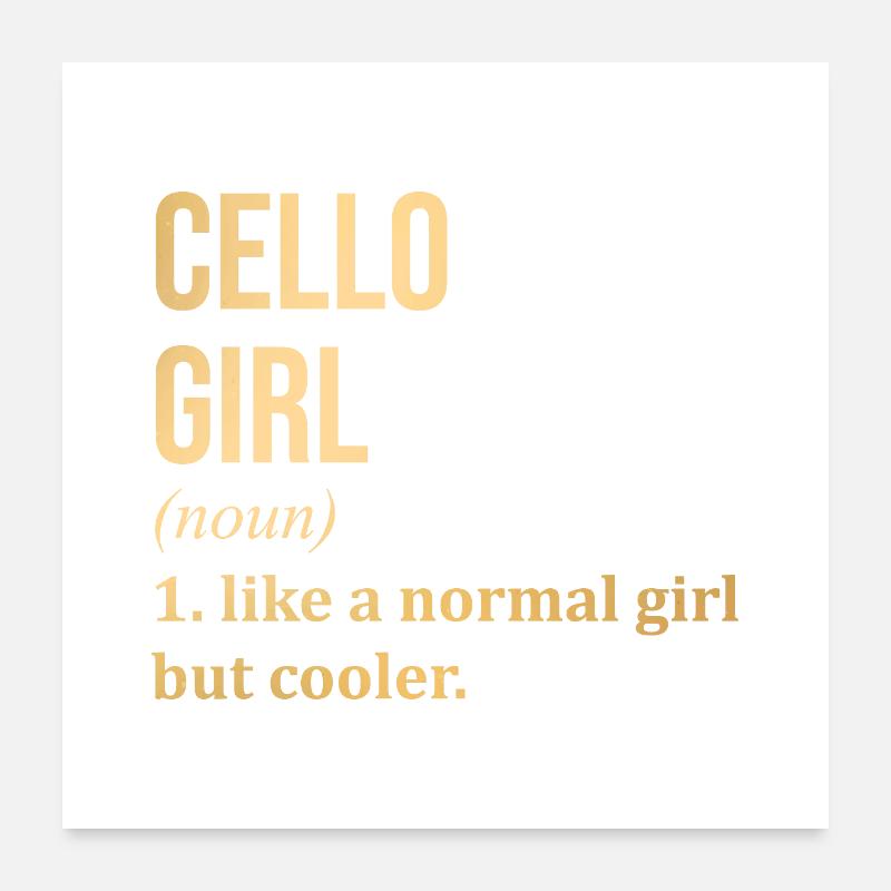 violoncelle Poster 60 x 60 cm