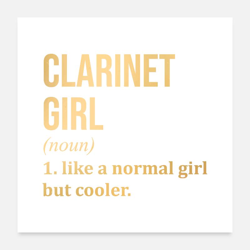 Clarinet Poster 24" x 24" (60x60 cm)