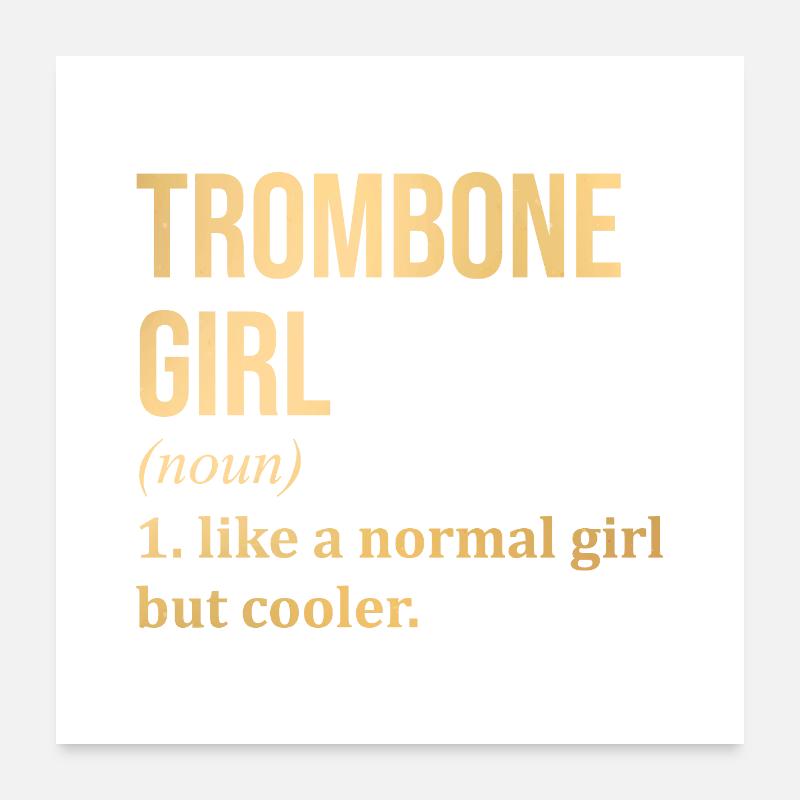 trombone Poster 60 x 60 cm