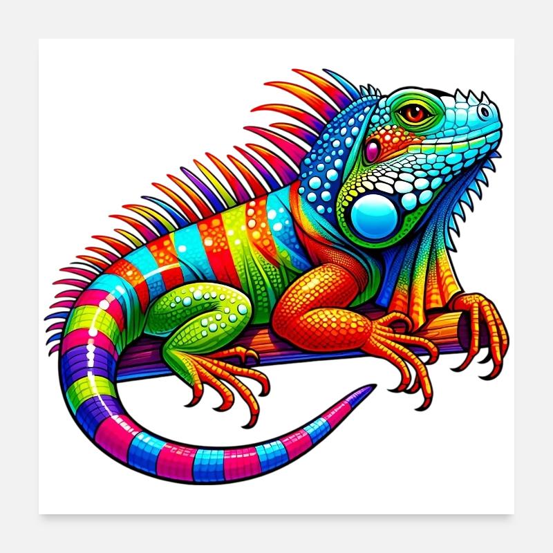 Leguan Poster 60x60 cm