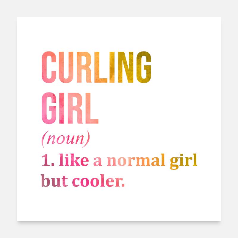 curling Poster 60 x 60 cm