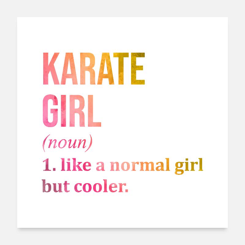 karaté - Poster 60 x 60 cm - blanc