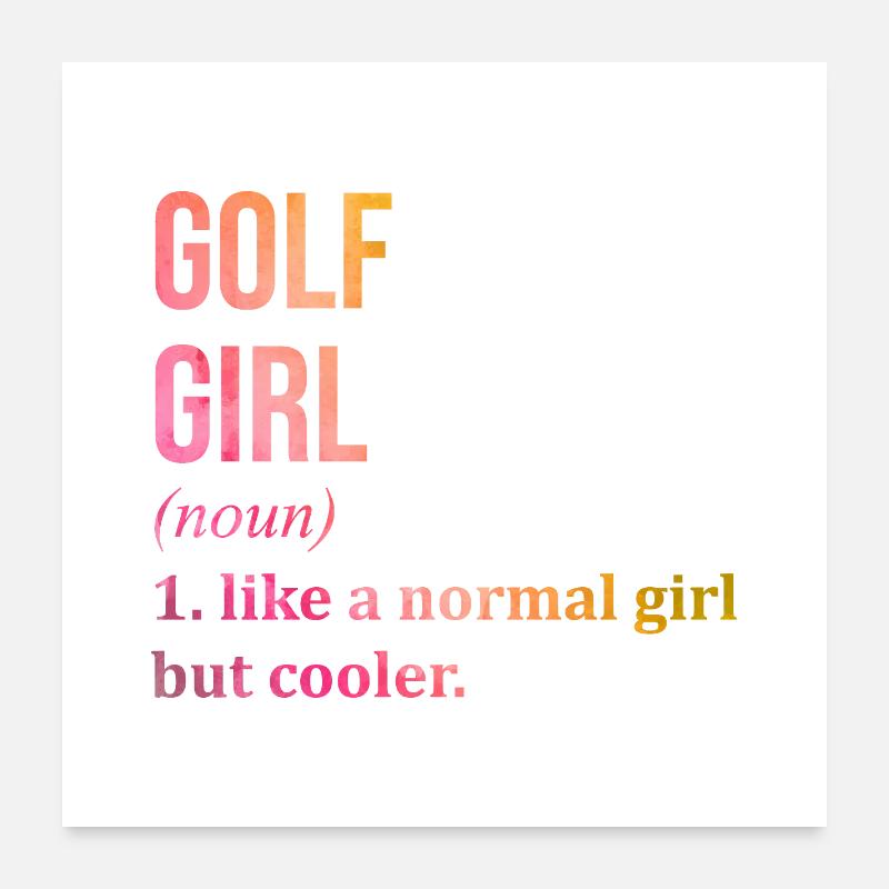 Golf - Poster 60x60 cm - Weiß