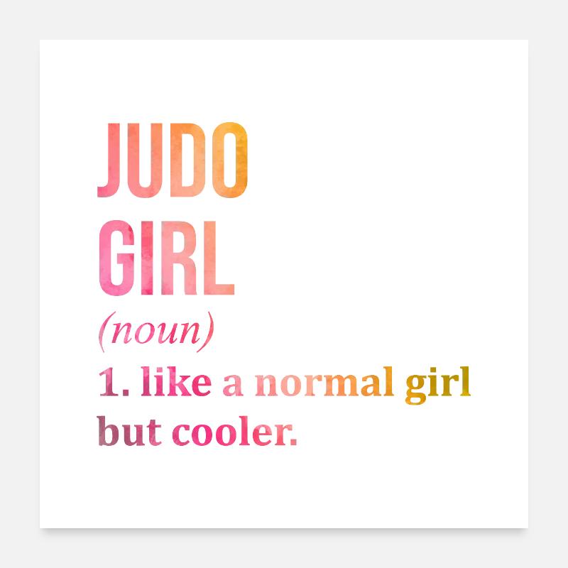 Judo - Poster 24" x 24" (60x60 cm) - white