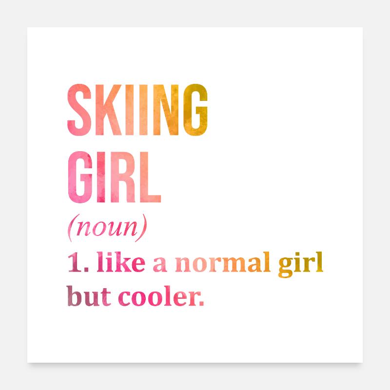 Ski - Poster 24" x 24" (60x60 cm) - white