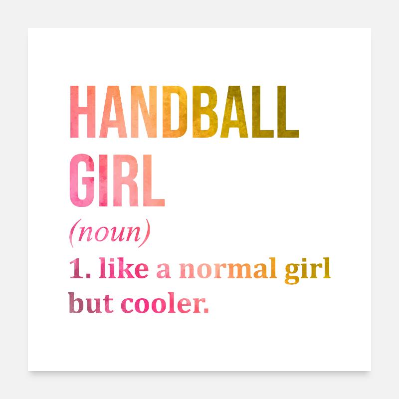 handball - Poster 60 x 60 cm - blanc
