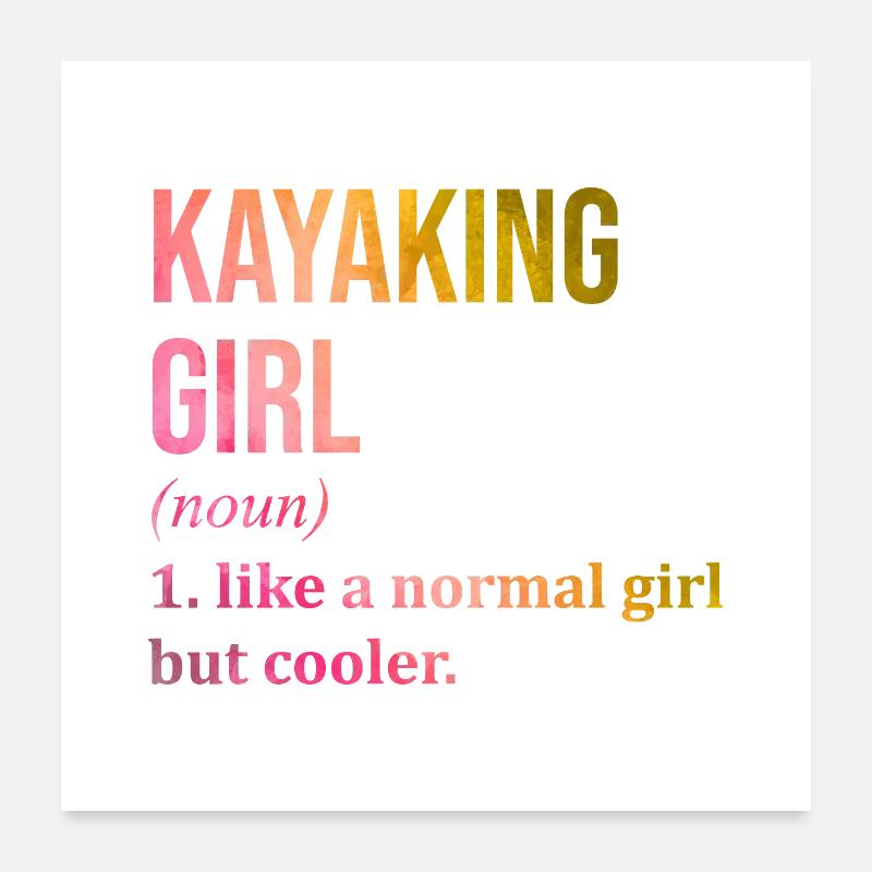Kayaking Poster 24" x 24" (60x60 cm)