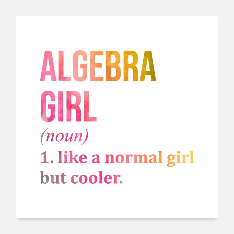 Algebra Poster 24" x 24" (60x60 cm)