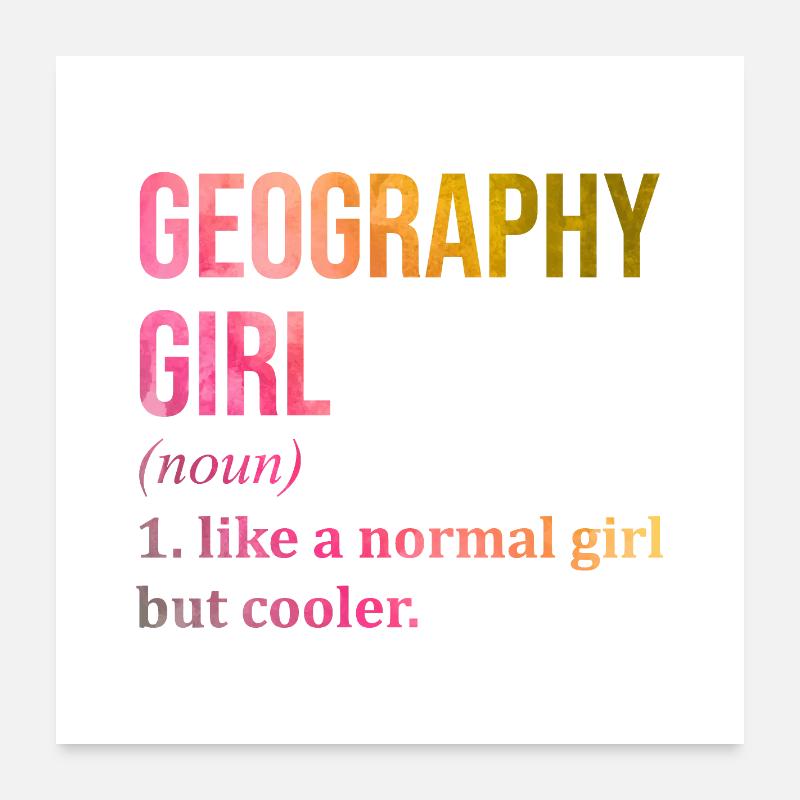 géographie - Poster 60 x 60 cm - blanc