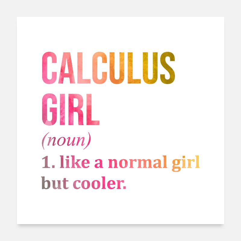 calcul - Poster 60 x 60 cm - blanc