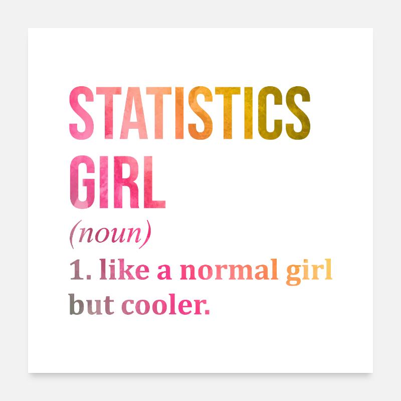 Statistik Poster 60x60 cm