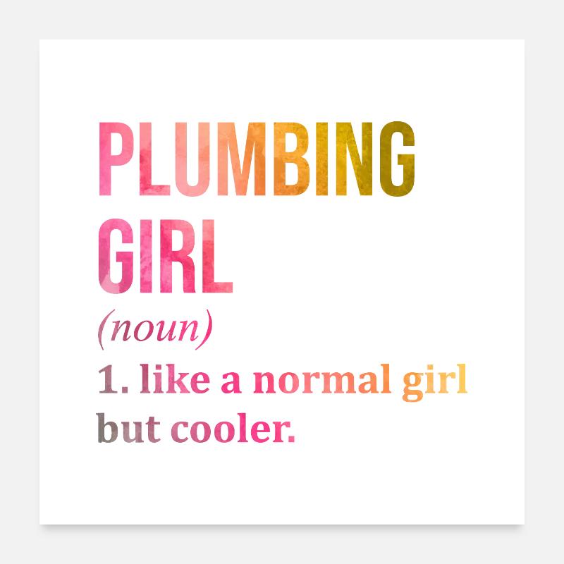 plombier Poster 60 x 60 cm