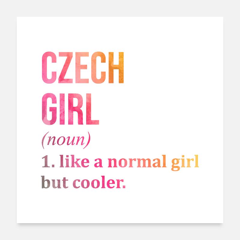 Tschechisch Poster 60x60 cm
