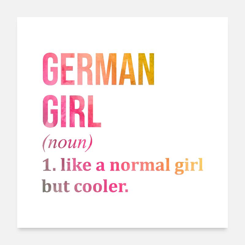 Allemagne - Poster 60 x 60 cm - blanc