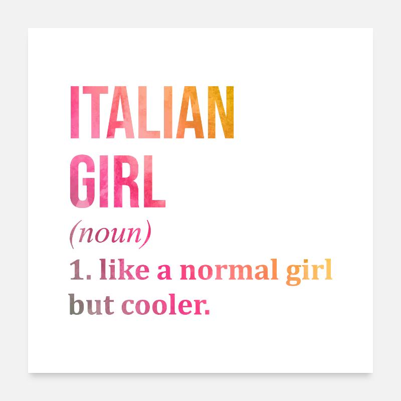 Italien - Poster 60x60 cm - Weiß
