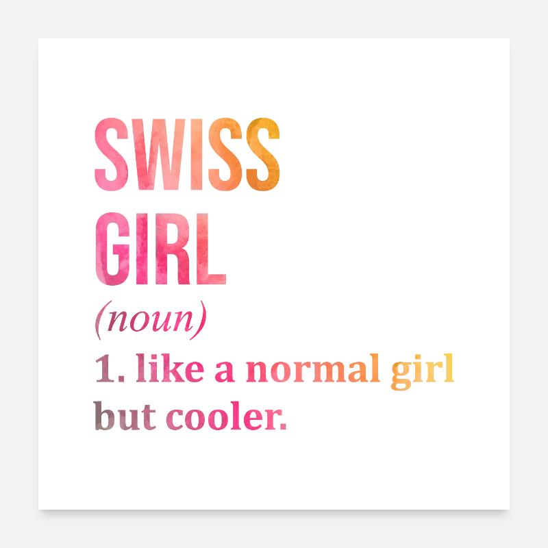 Schweiz Poster 60x60 cm