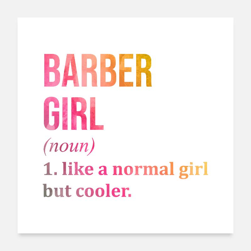 coiffeur Poster 60 x 60 cm